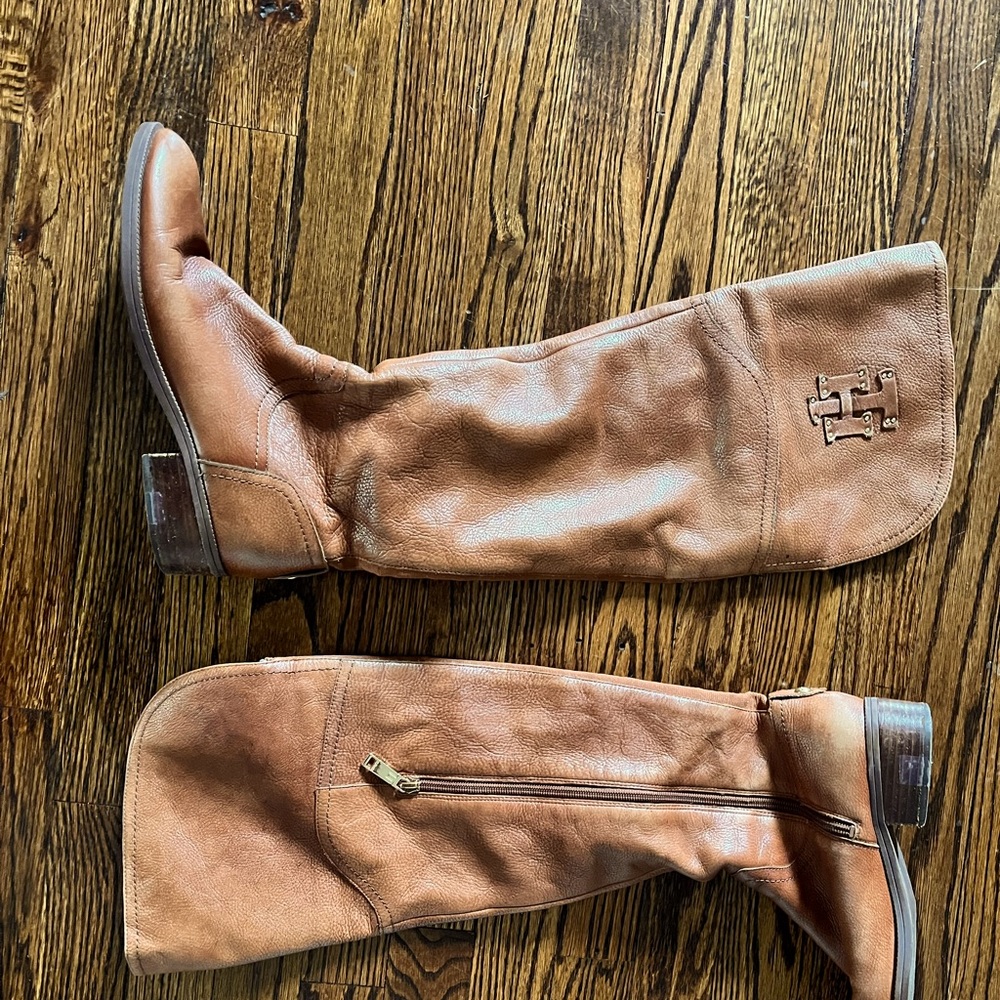 Brown Over the knee boot boots by "Tommy Hilfiger